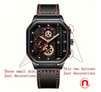 1 reloj de pulsera deportivo antiguo de piel sintética.