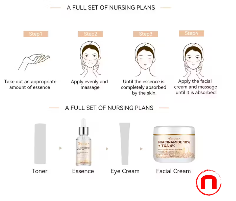 Dual Action Moisturizing Set with 10% Niacinamide + 4% TXA