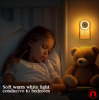 2 smart night lights with light sensor