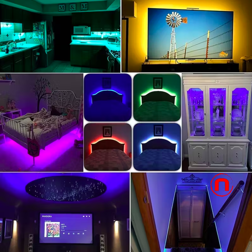 RGB USB Multi-Control LED Light Strips with Dynamic Color Synchronization