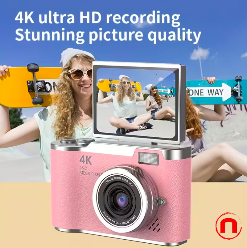Pink 4K HD Digital Camera