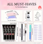 Kit de manicura de poligel de 12 piezas