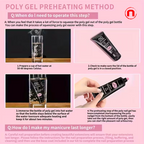 Kit de manicura de poligel de 12 piezas