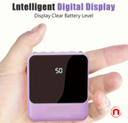 Portable Rechargeable Mobile Phone Charger, 4 Built-in Cables