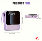 Portable Rechargeable Mobile Phone Charger, 4 Built-in Cables