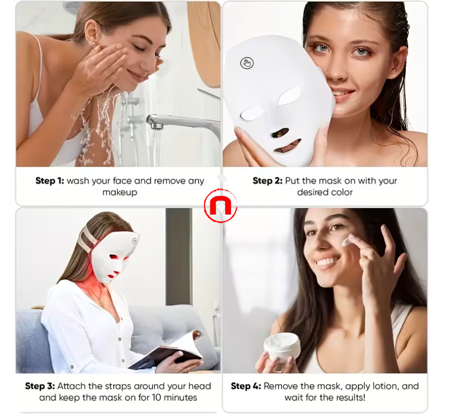 7-color LED facial beauty instrument with USB power