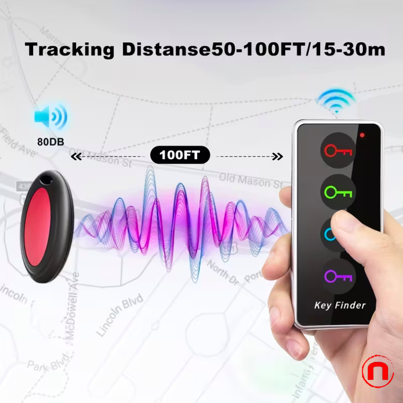 Wireless key finder with LED light