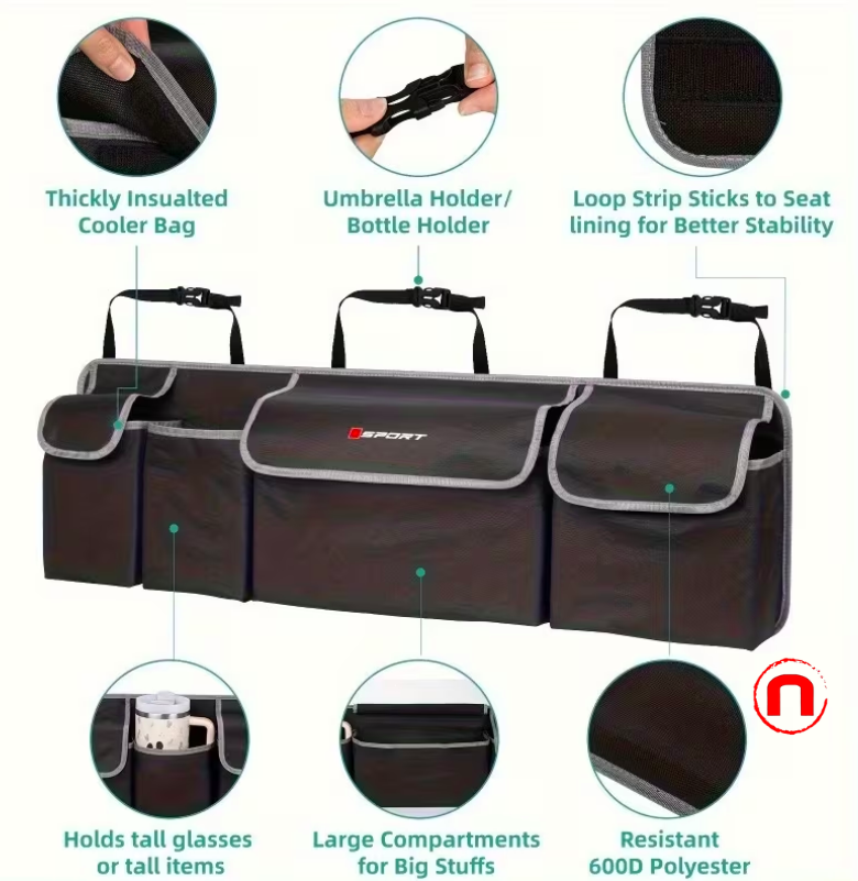 Bolsa organizadora plegable Oxford para el asiento trasero