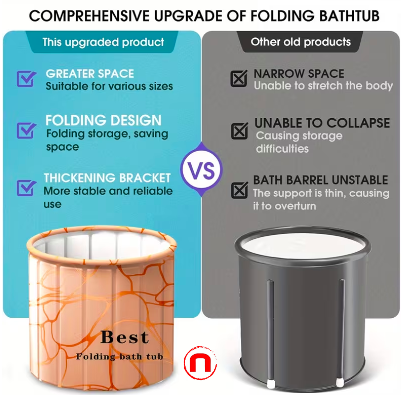 XL Deep Immersion Bathtub with 130 Gallon Capacity