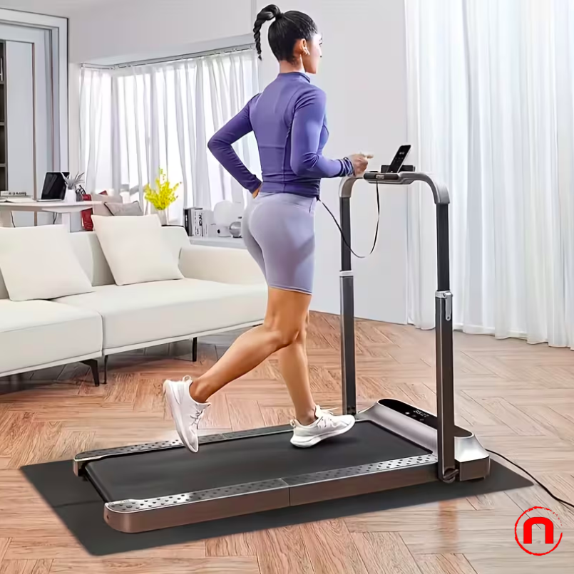 1 alfombrilla de correr negra grande plegable