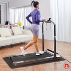 1 alfombrilla de correr negra grande plegable