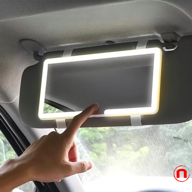 Espejo LED de visera recargable