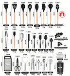 44-piece kitchen utensil set