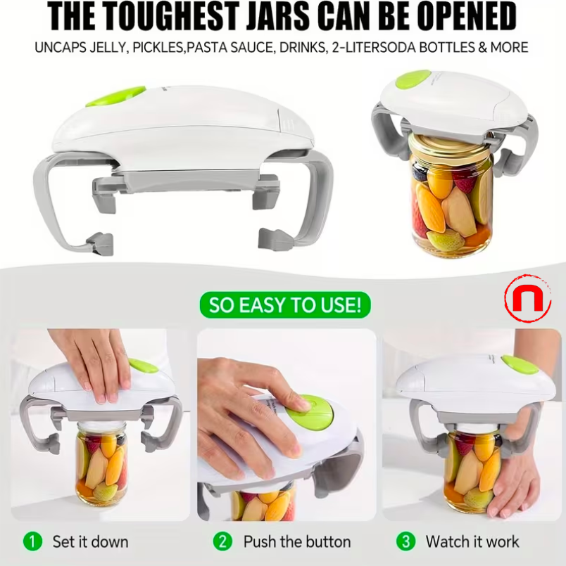 Abrebotellas eléctrico para personas mayores y con manos débiles