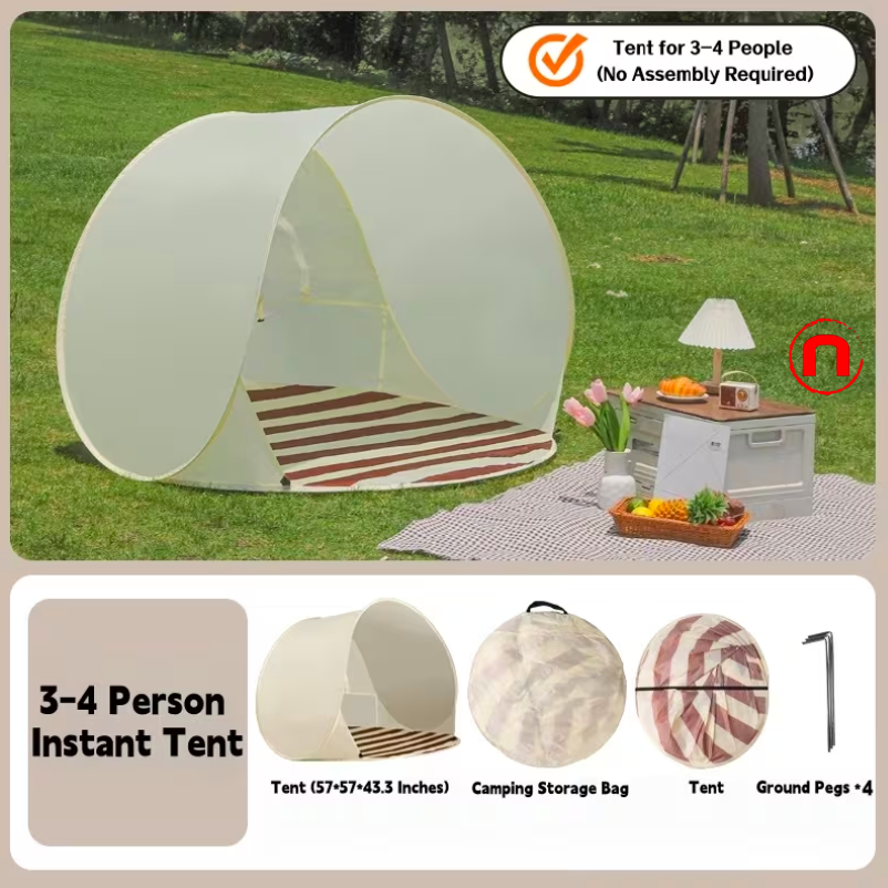 Folding outdoor camping tent