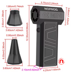 Ventilador turbo ajustable de 4 velocidades