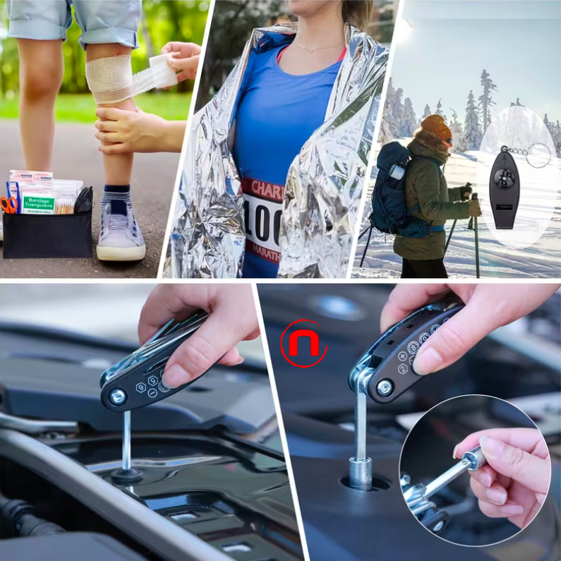 FCLUSLL Road Safety Kit for Cars