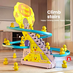 Electric yellow duck toy with slide