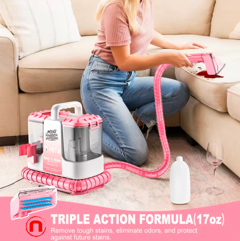 Portable carpet and upholstery cleaner