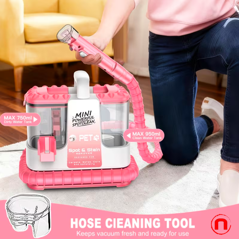 Portable carpet and upholstery cleaner