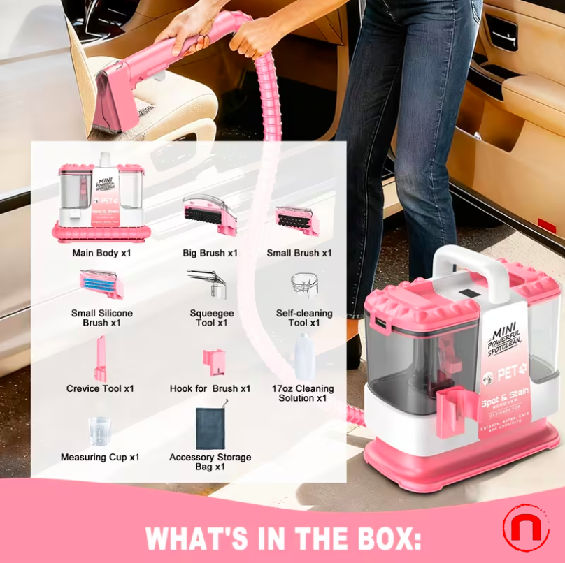 Portable carpet and upholstery cleaner