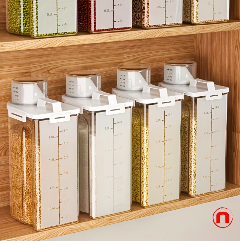 4-piece dry grain storage container