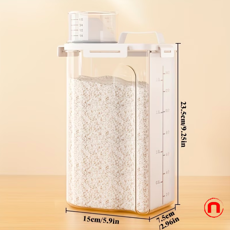 4-piece dry grain storage container