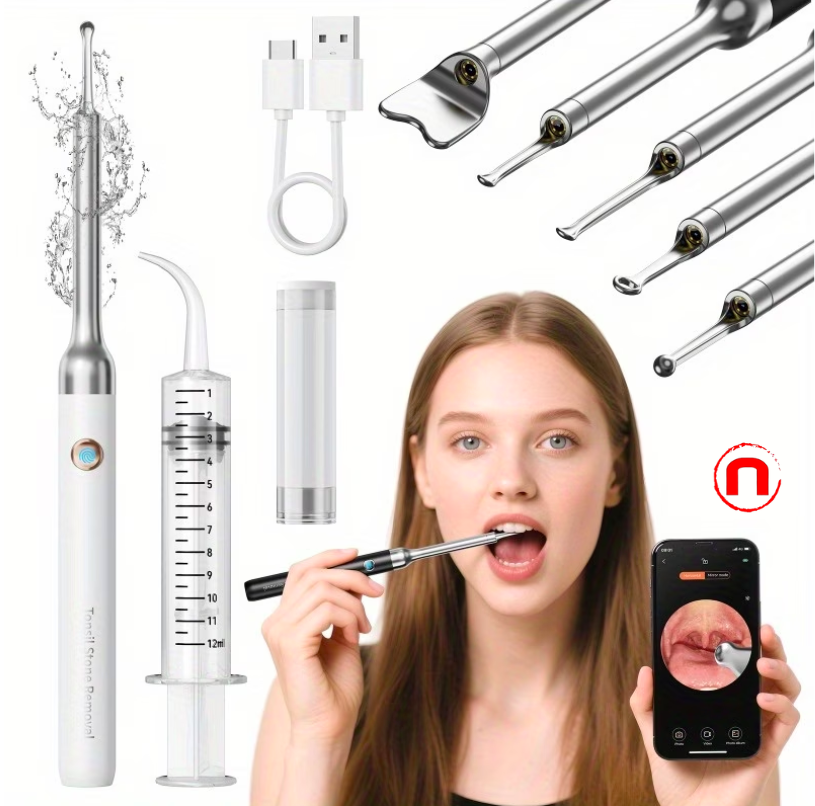 Smart kit for the visual removal of tonsil stones