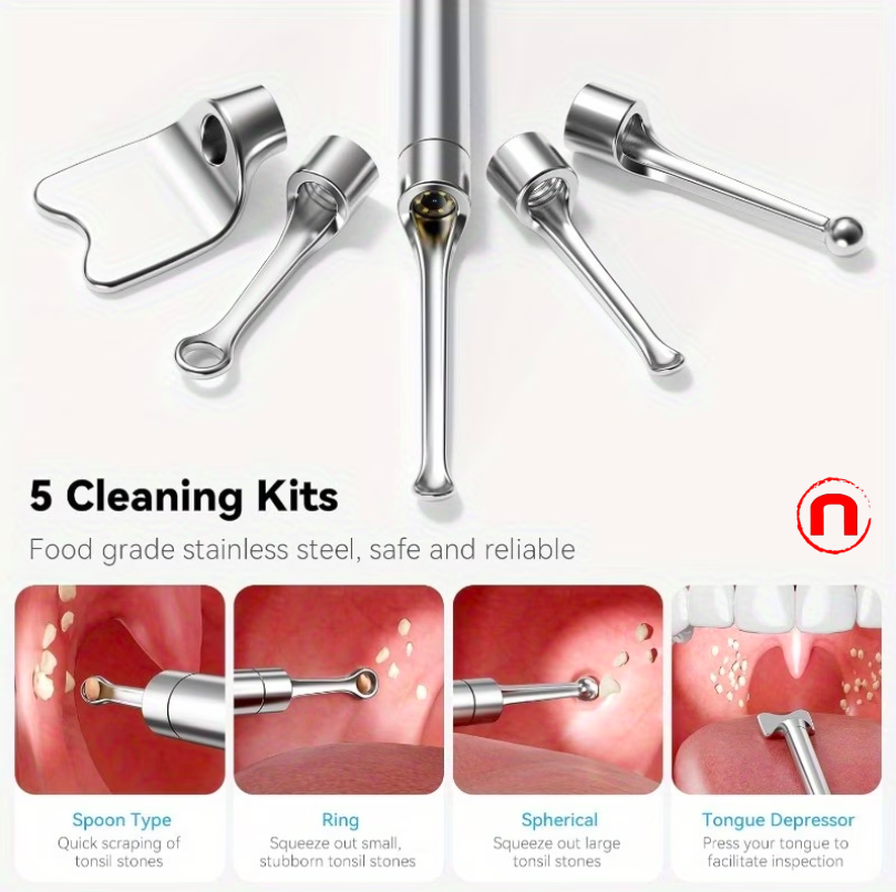 Smart kit for the visual removal of tonsil stones
