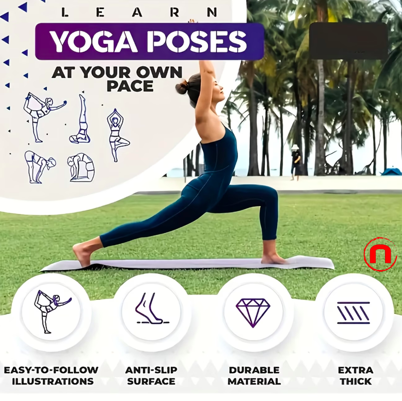 Yoga Mat with Pose Design