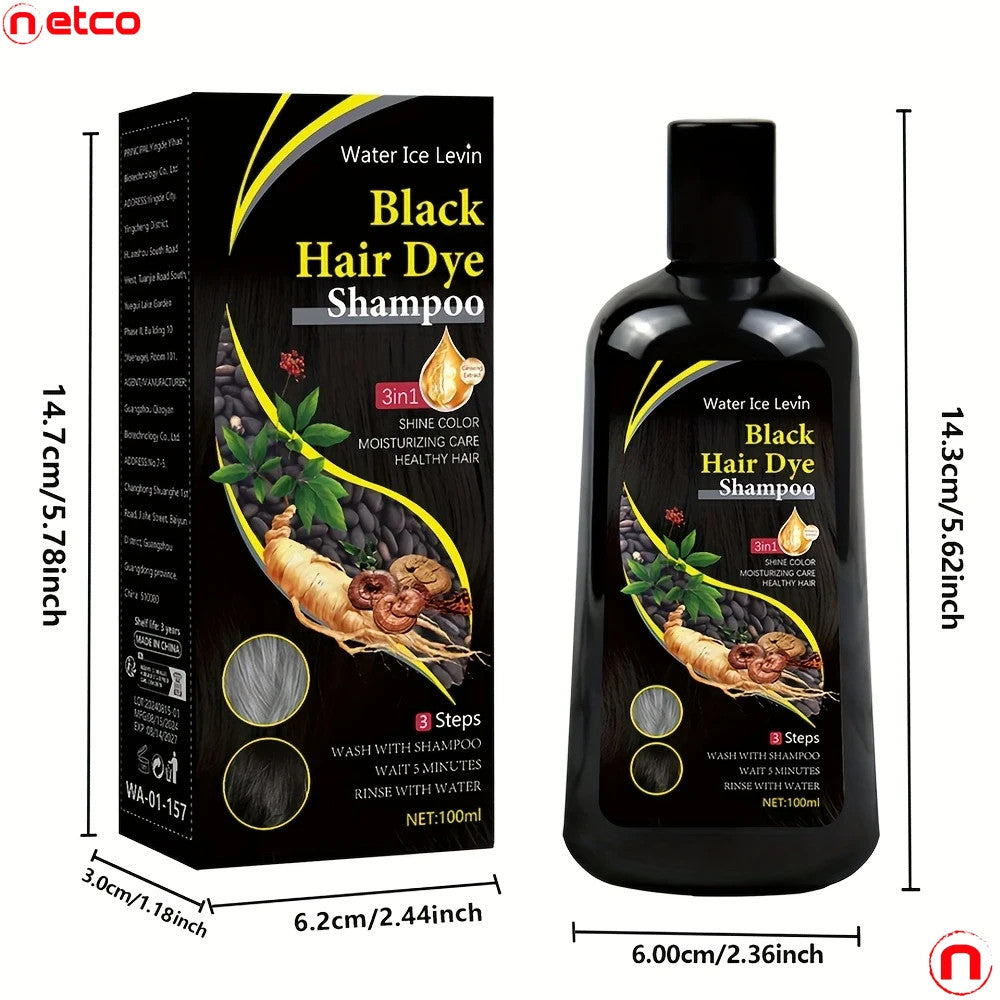 Champú Tinte para Cabello Negro Levin Water Ice