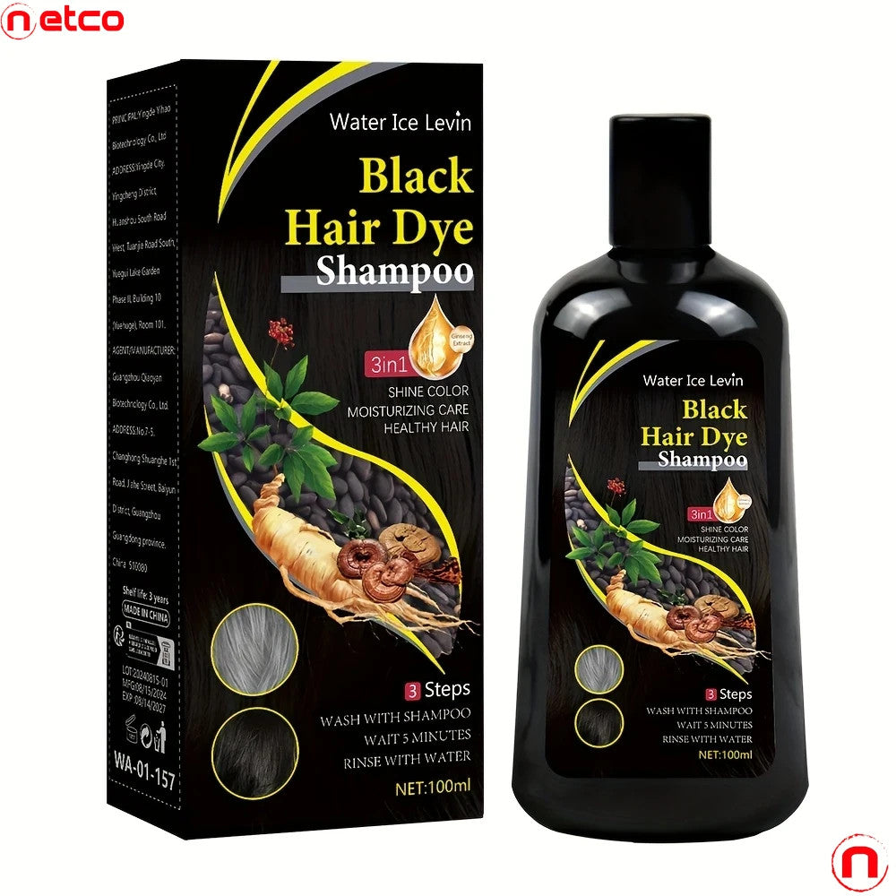 Champú Tinte para Cabello Negro Levin Water Ice