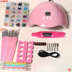 Kit Completo de Herramientas para Decoración de Uñas con Lámpara UV LED para Secado de Uñas