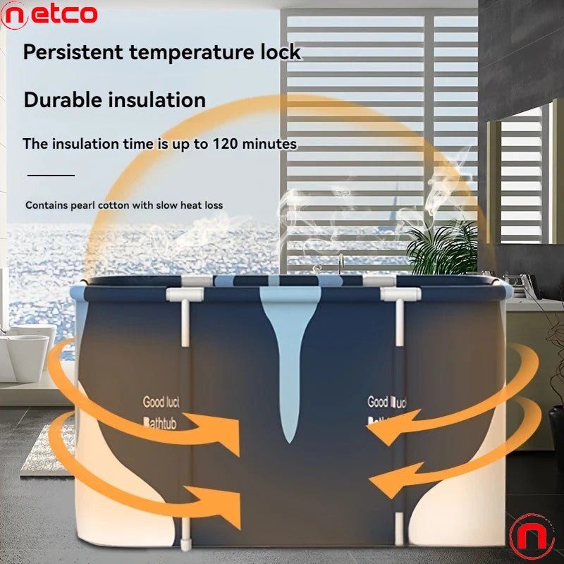 Bañera portátil plegable con control termostático y baño de hielo