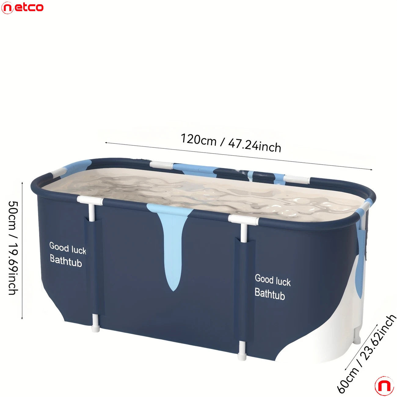 Bañera portátil plegable con control termostático y baño de hielo