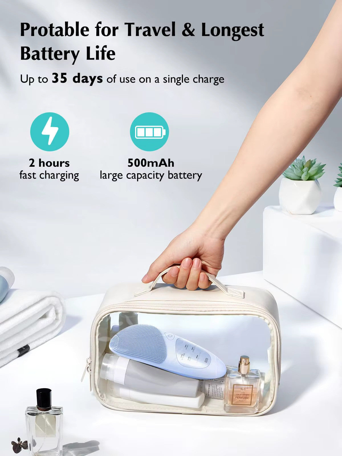 🧴✨ Sonic Facial Cleansing Brush with High-Frequency Vibrations 💆‍♀️💖