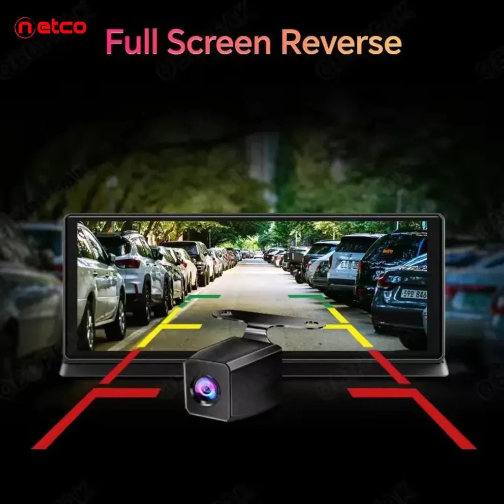 10.3" 4K Dash Cam with CarPlay: Drive Safer and Stay Connected