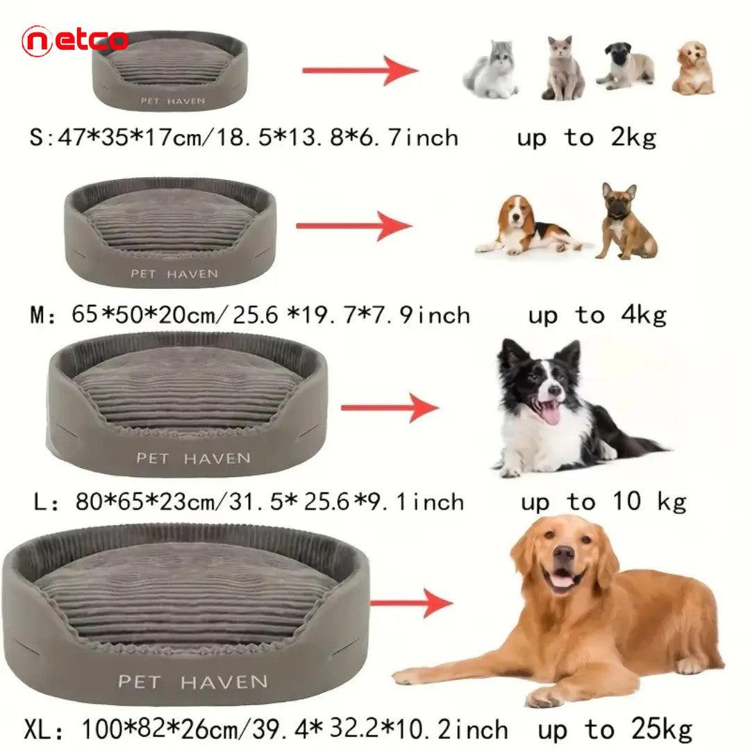 Oval Plush Pet Bed: XL Comfort for Your Furry King or Queen