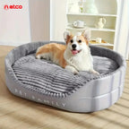Oval Plush Pet Bed: XL Comfort for Your Furry King or Queen