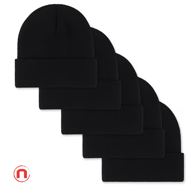 Gorros Beanie Ligeros Resistentes al Frío - Paquete de 5