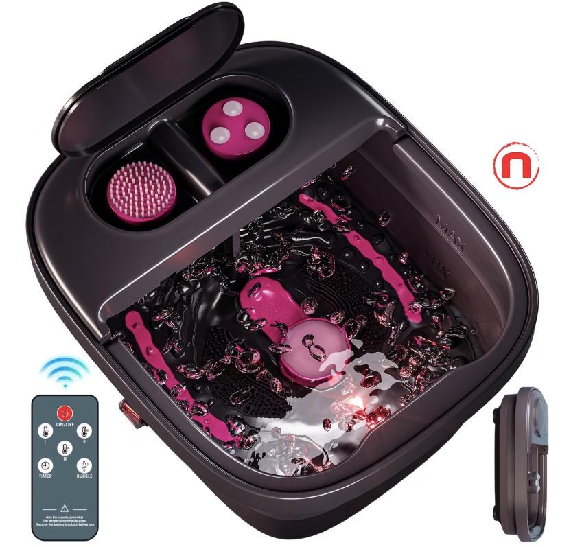 Foldable Foot Spa with Remote Temperature Control