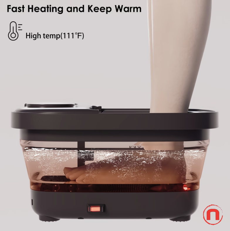 Foldable Foot Spa with Remote Temperature Control