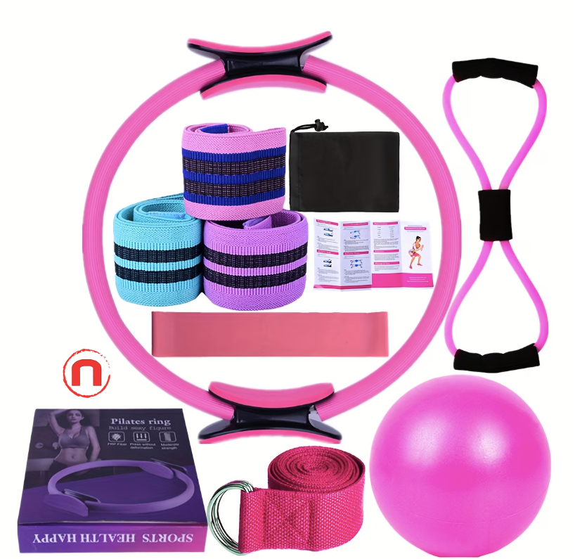 11-Piece Yoga & Fitness Set in Pink