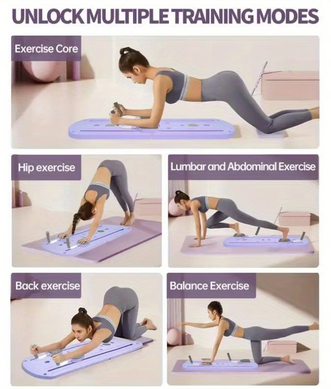8-in-1 Foldable Pilates Board