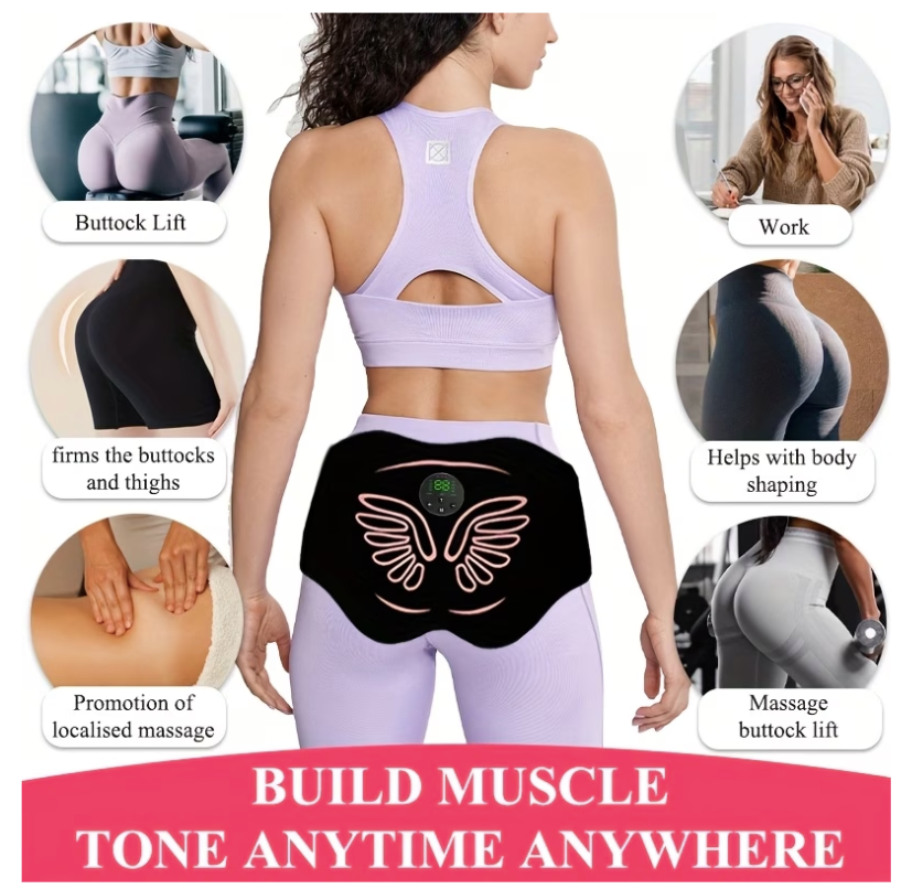 Electric Hip Trainer & Muscle Stimulator with Remote Control