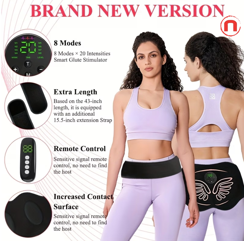 Electric Hip Trainer & Muscle Stimulator with Remote Control