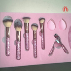 Juego de 23 brochas de maquillaje premium con purpurina