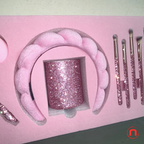 Juego de 23 brochas de maquillaje premium con purpurina