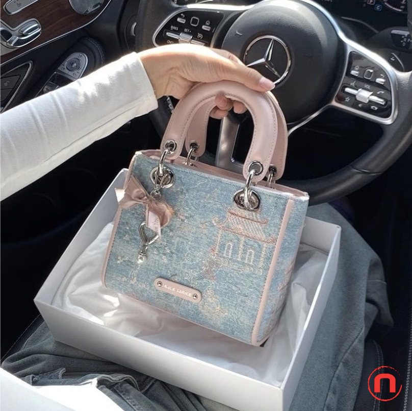 Chinese-Inspired Color Block Handbag for Women