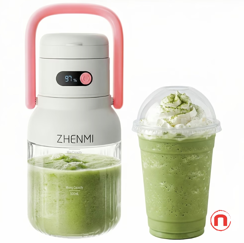 Portable Blender Juicer – 33oz USB-C Rechargeable (Sweet Pink)